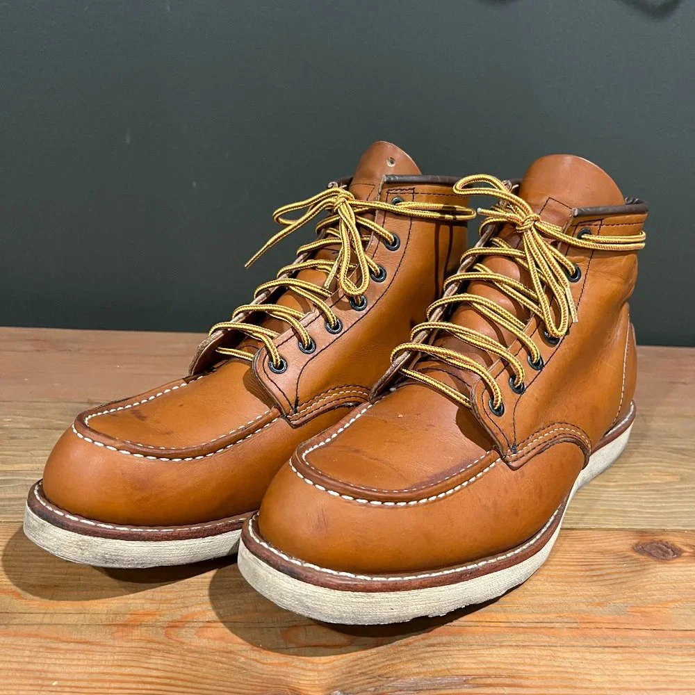 Red Wing 6 Inch Traction Tread Moc Toe Boots -- 10875 -- Made in the USA - Picture 1 of 10